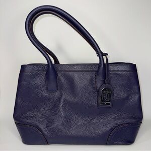 Lauren Ralph Lauren Women’s Fairfield City Shopper Shoulder Bag Purse Blue
